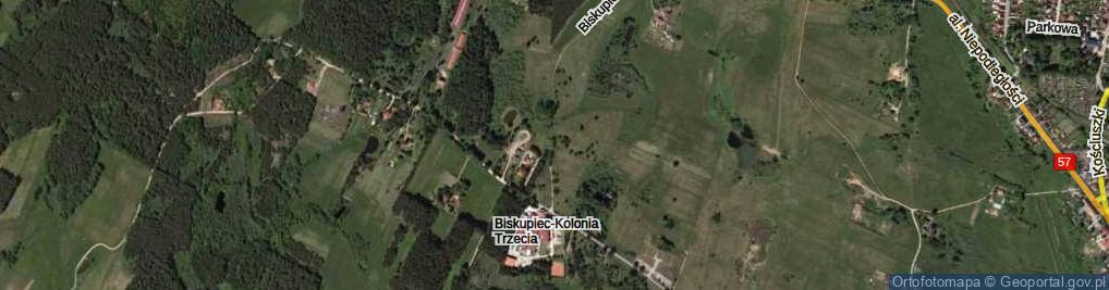 Zdjęcie satelitarne Biskupiec-Kolonia Trzecia ul.